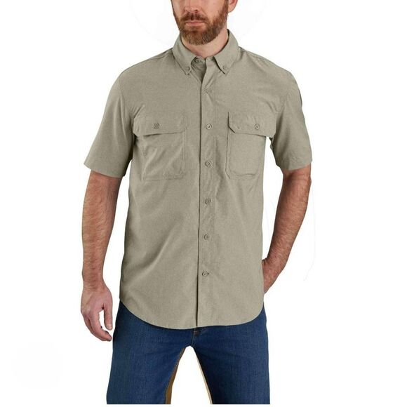 Carhartt Khaki Button Down Shirt - Picture 1 of 8